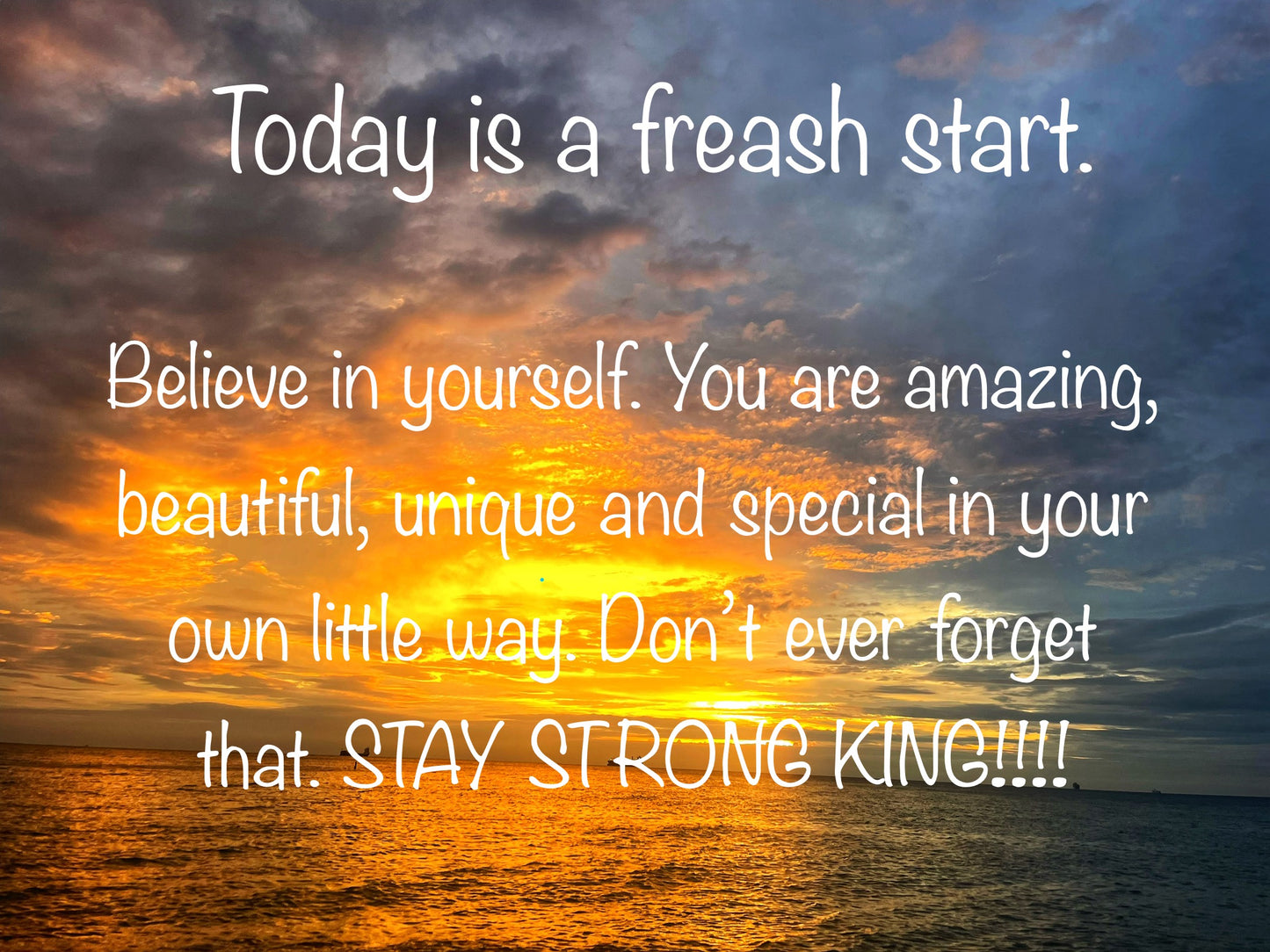 Today is a fresh start